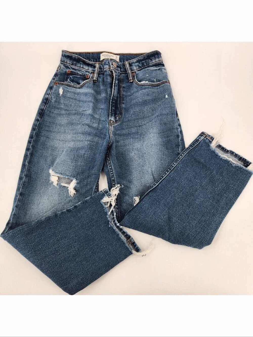 Abercrombie Fitch The Ankle Straight Jean Ultra High Rise Womens Size 26/2S